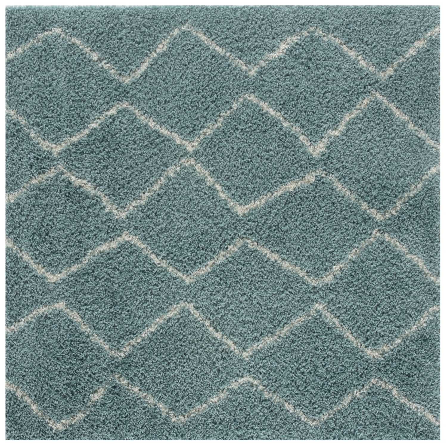 Moroccan Duck Egg Blue Shaggy Rug