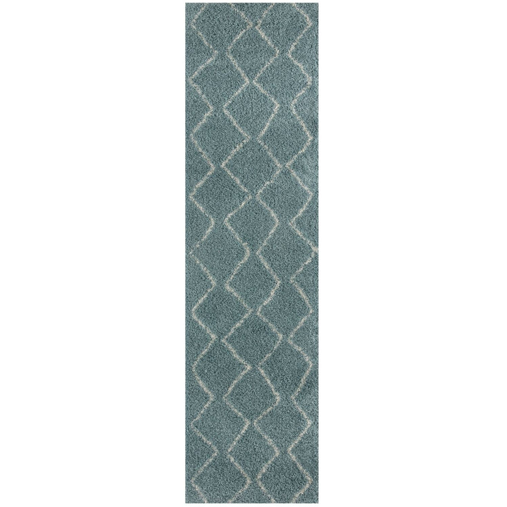 Moroccan Duck Egg Blue Shaggy Rug