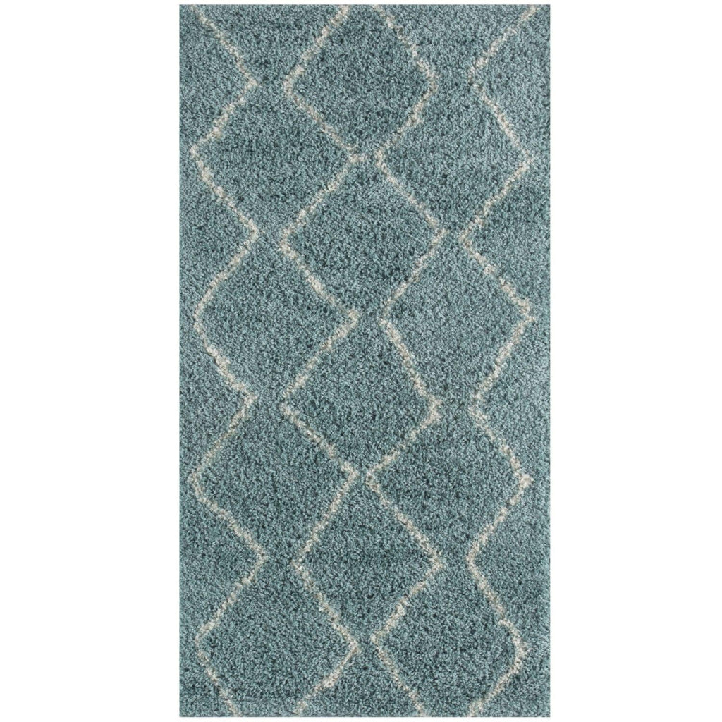 Moroccan Duck Egg Blue Shaggy Rug
