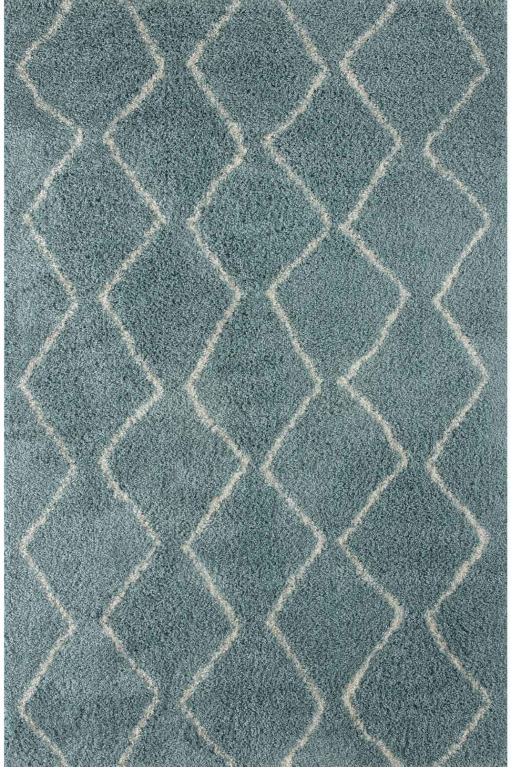 Moroccan Duck Egg Blue Shaggy Rug