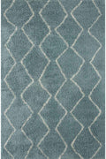Moroccan Duck Egg Blue Shaggy Rug
