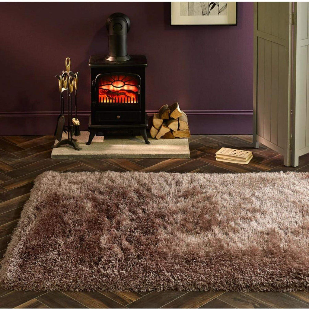 Extravagance Mink Shaggy Polyester Contemporary Rug