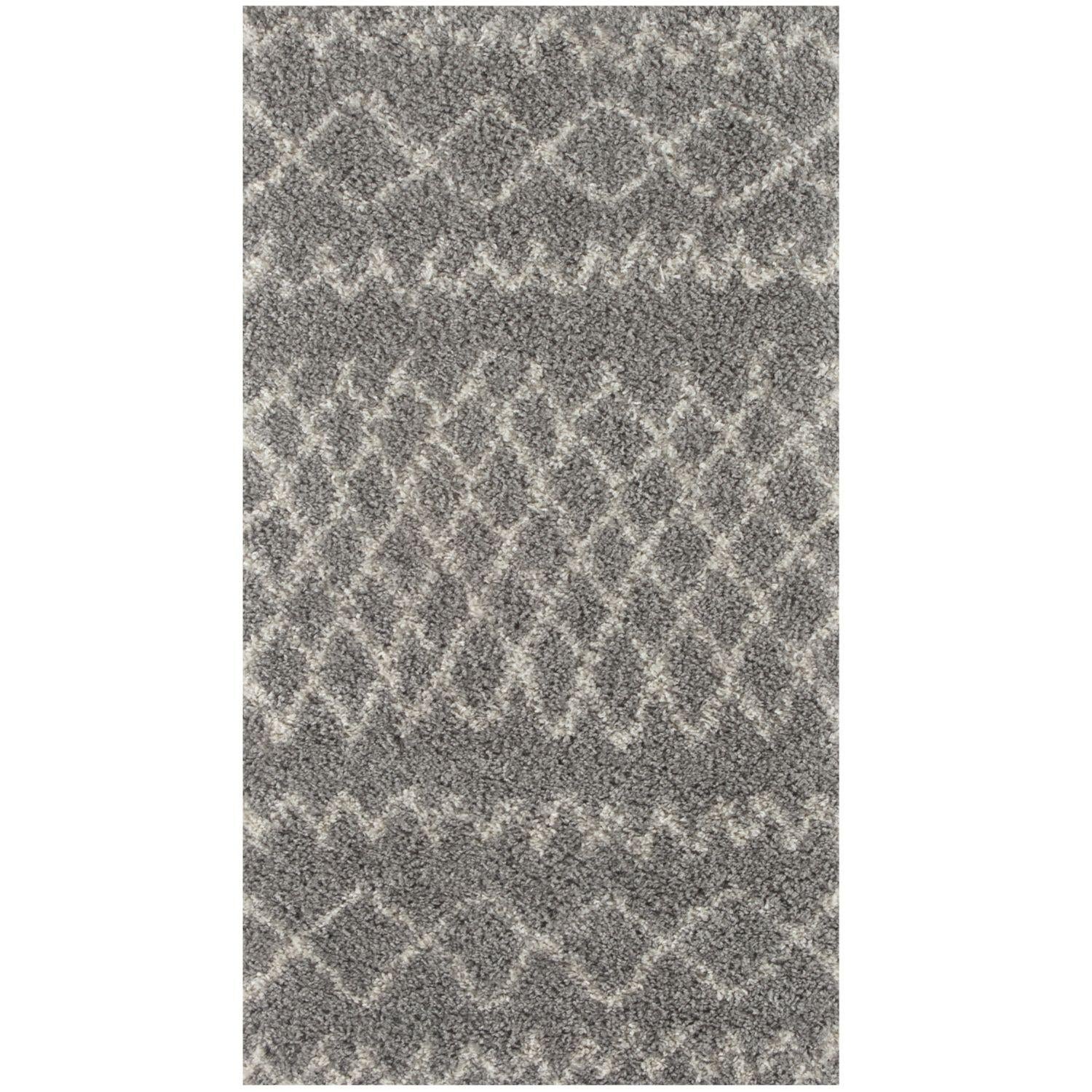 Moroccan Grey Shaggy Rug