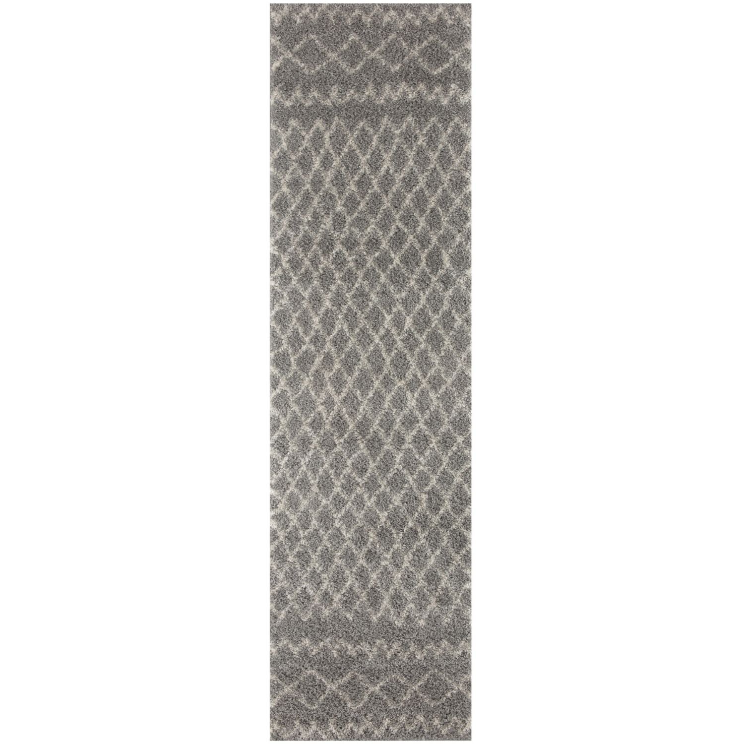 Moroccan Grey Shaggy Rug
