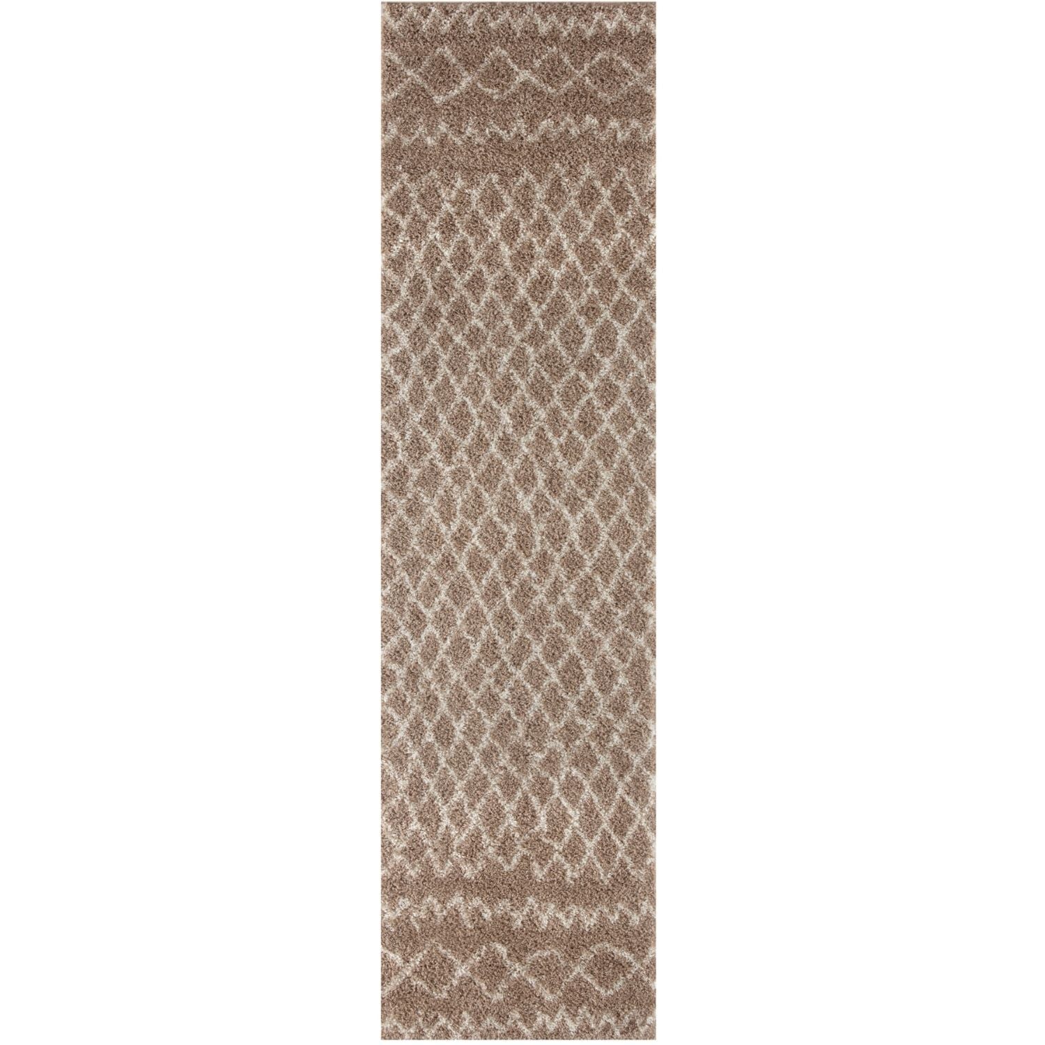 Moroccan Beige Shaggy Natural Rug