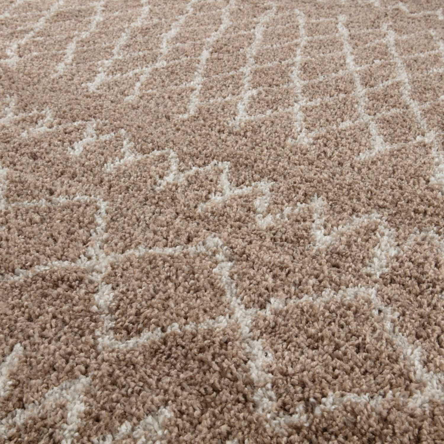 Moroccan Beige Shaggy Natural Rug