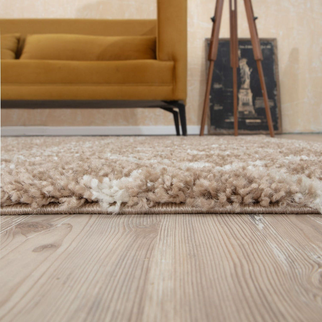 Moroccan Beige Shaggy Natural Rug