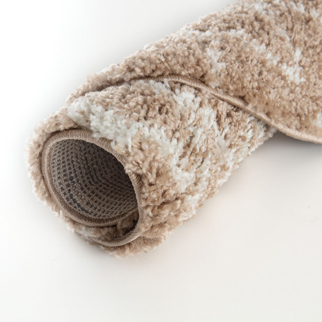 Moroccan Beige Shaggy Natural Rug