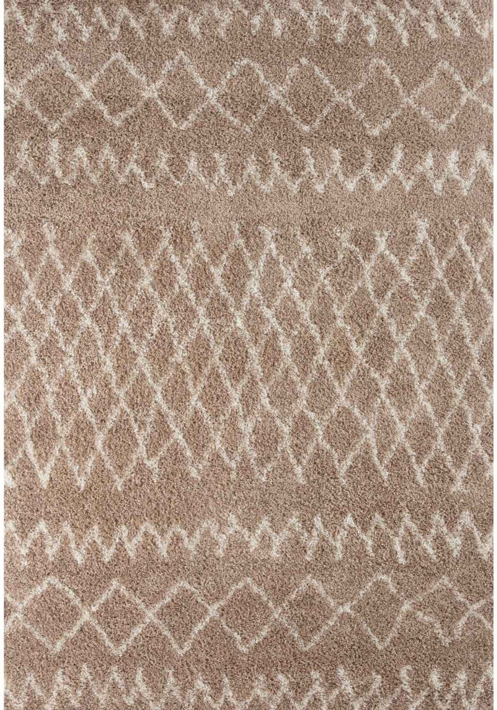 Moroccan Beige Shaggy Natural Rug