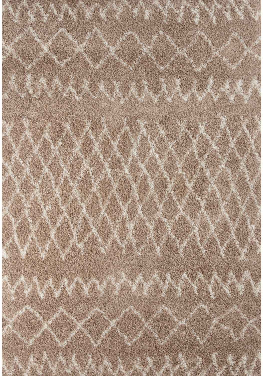 Moroccan Beige Shaggy Natural Rug