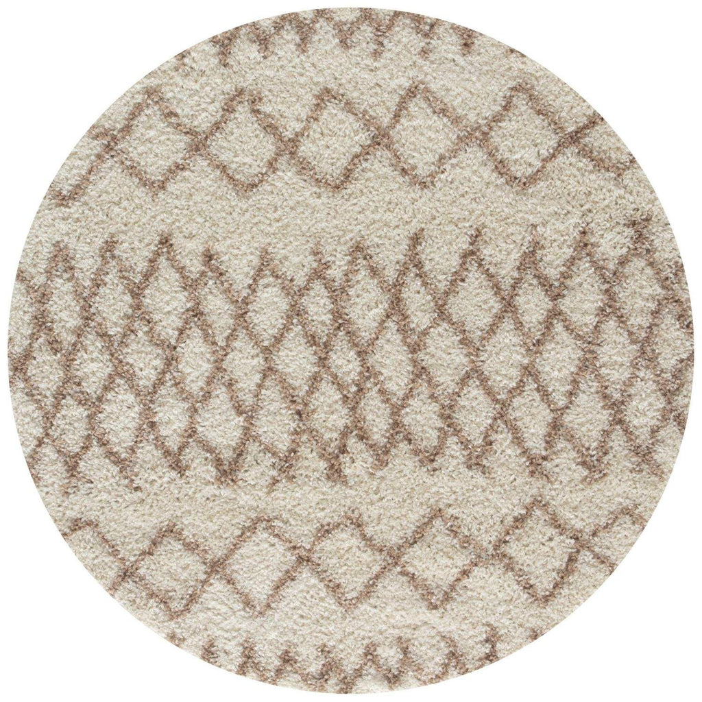 Moroccan Ivory Beige Shaggy Rug