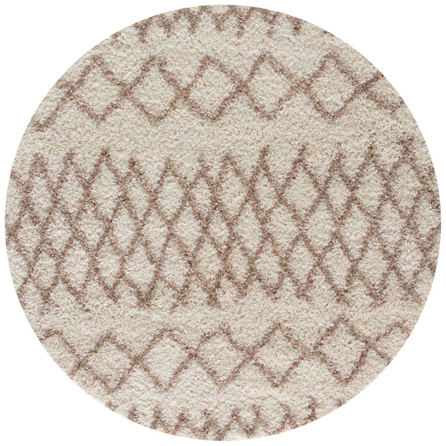 Moroccan Ivory Beige Shaggy Rug