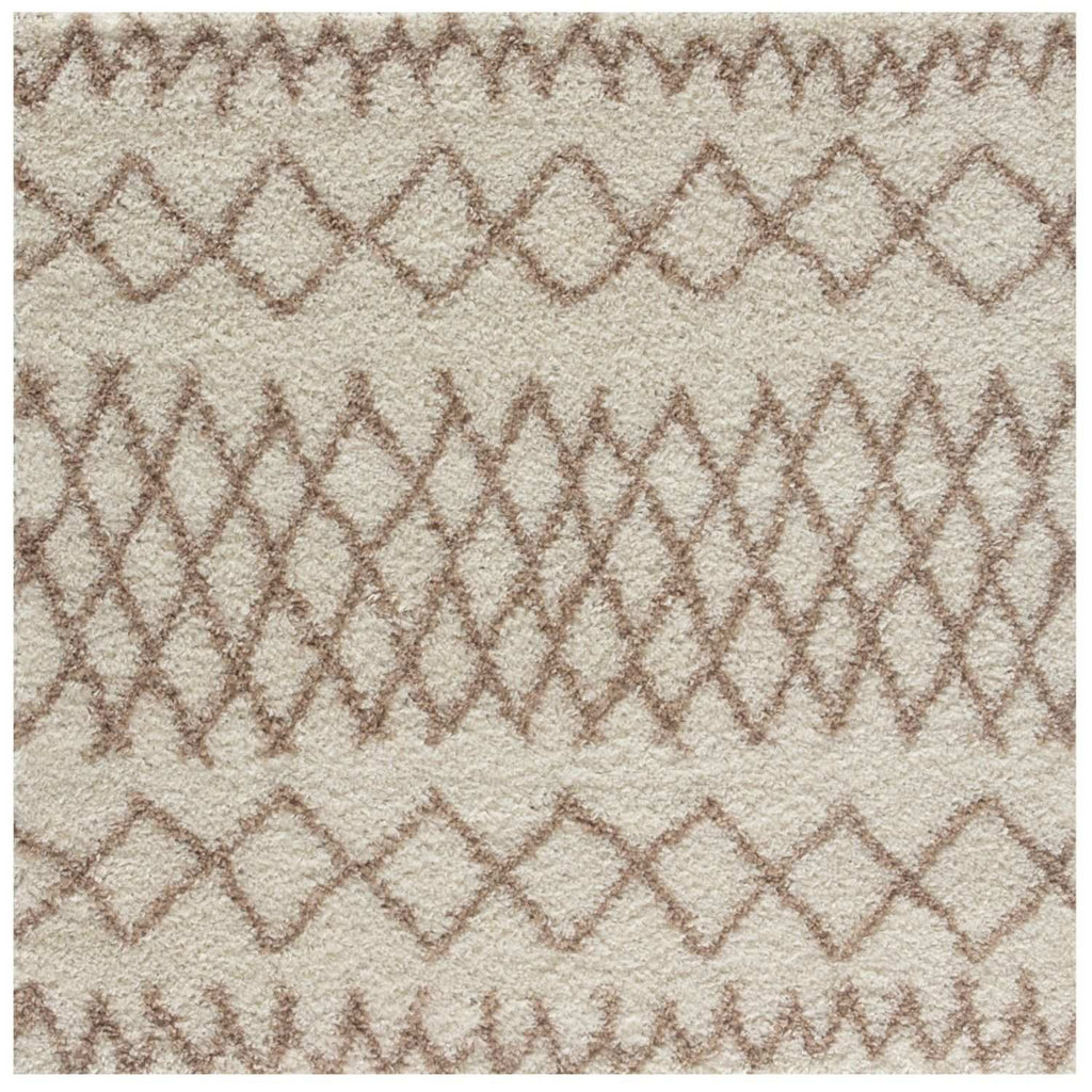 Moroccan Ivory Beige Shaggy Rug