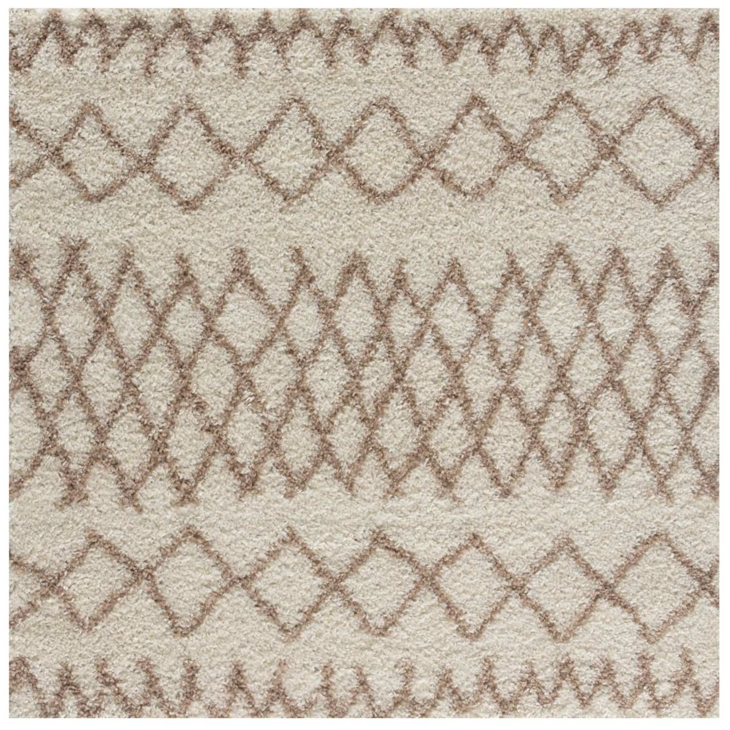 Moroccan Ivory Beige Shaggy Rug