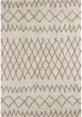 Moroccan Ivory Beige Shaggy Rug