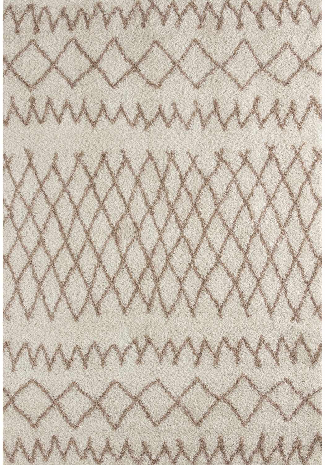 Moroccan Ivory Beige Shaggy Rug
