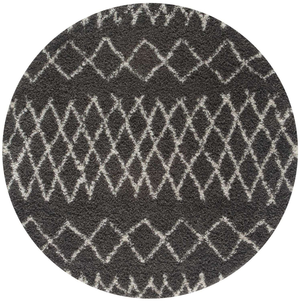 Moroccan Dark Grey Shaggy Rug