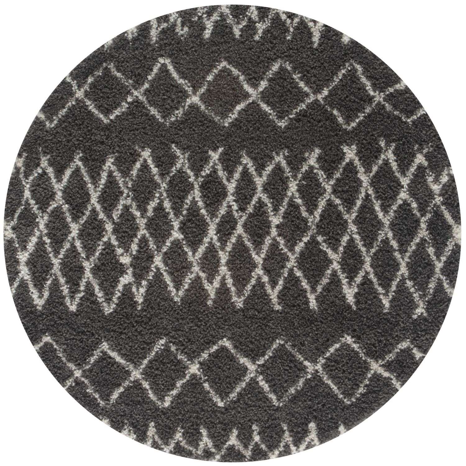 Moroccan Dark Grey Shaggy Rug