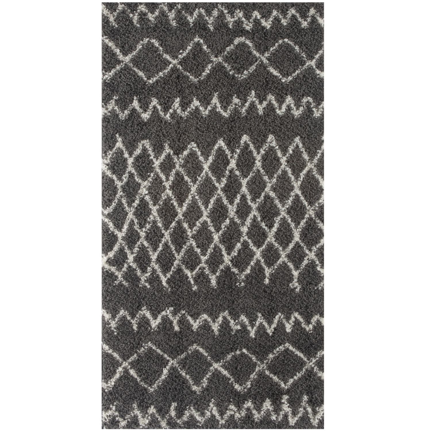 Moroccan Dark Grey Shaggy Rug