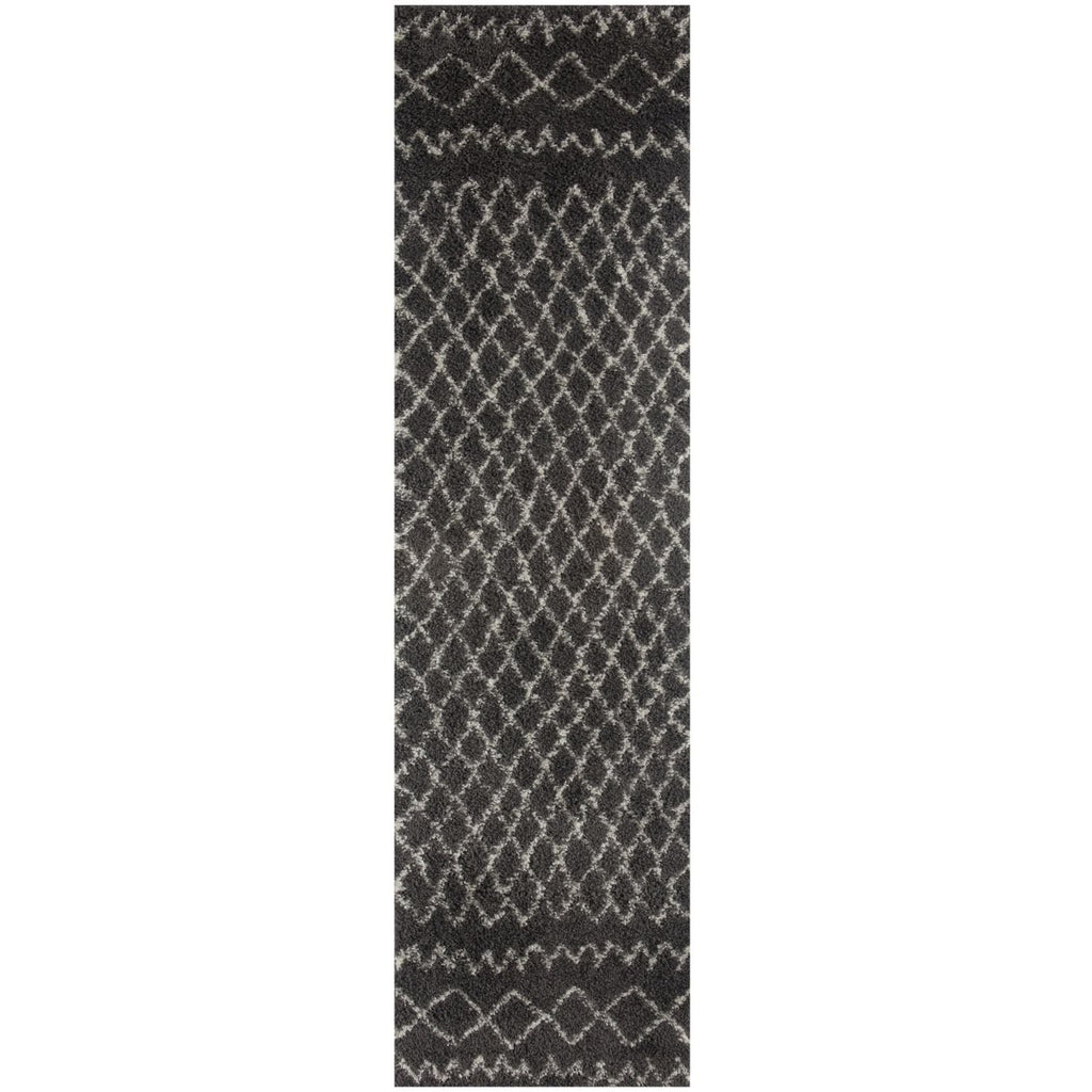 Moroccan Dark Grey Shaggy Rug