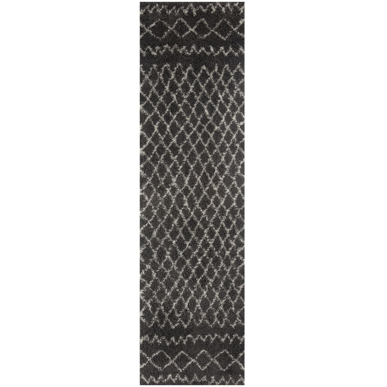 Moroccan Dark Grey Shaggy Rug