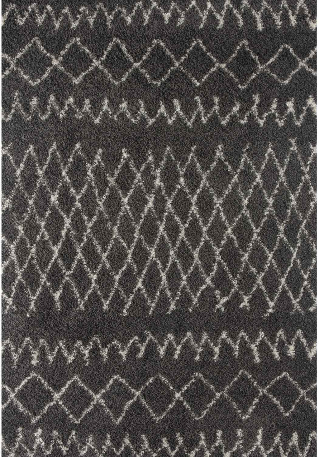 Moroccan Dark Grey Shaggy Rug