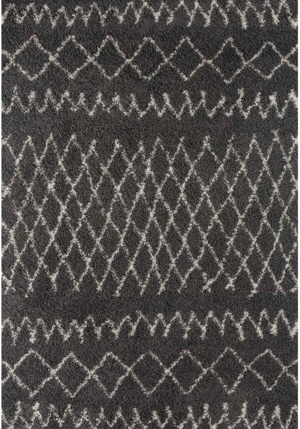 Moroccan Dark Grey Shaggy Rug