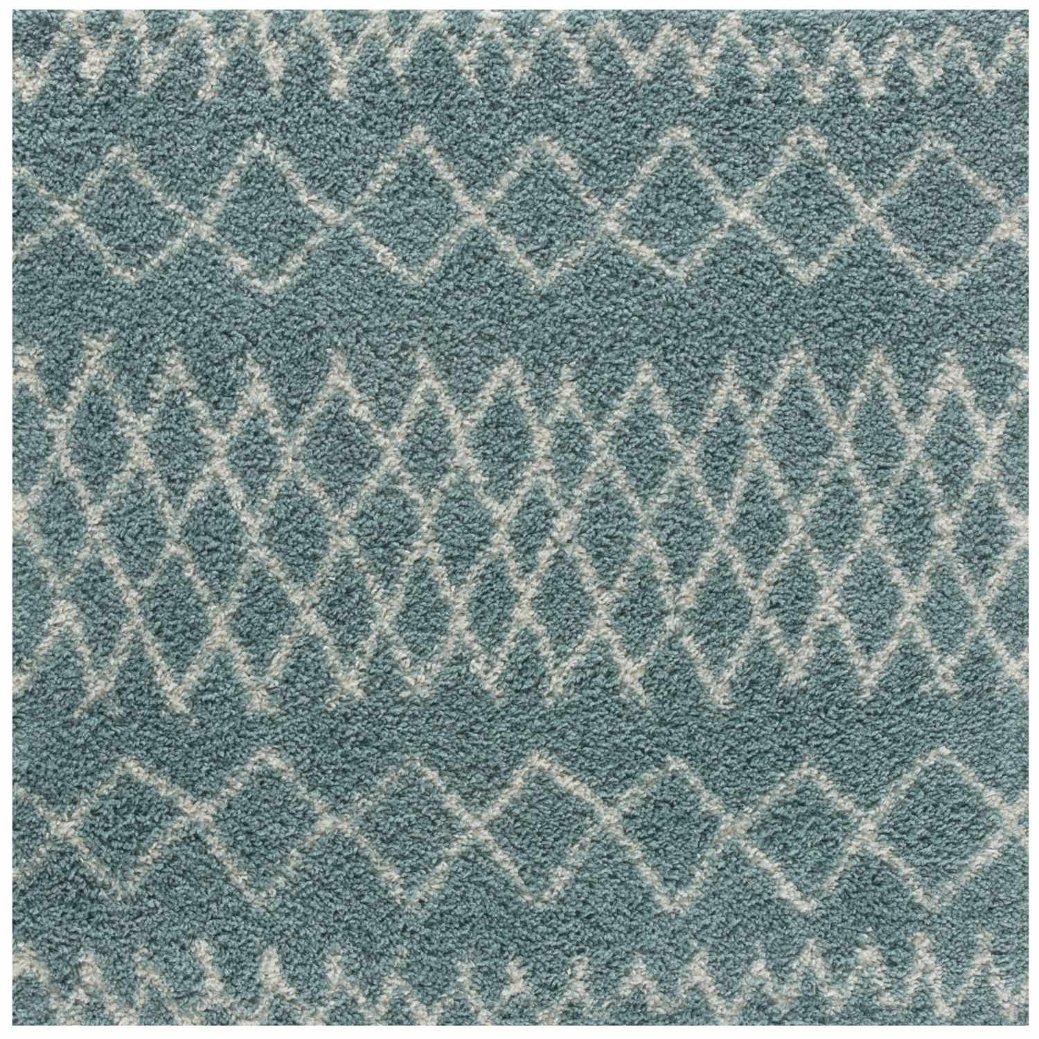 Moroccan Duck Egg Blue Shaggy Rug