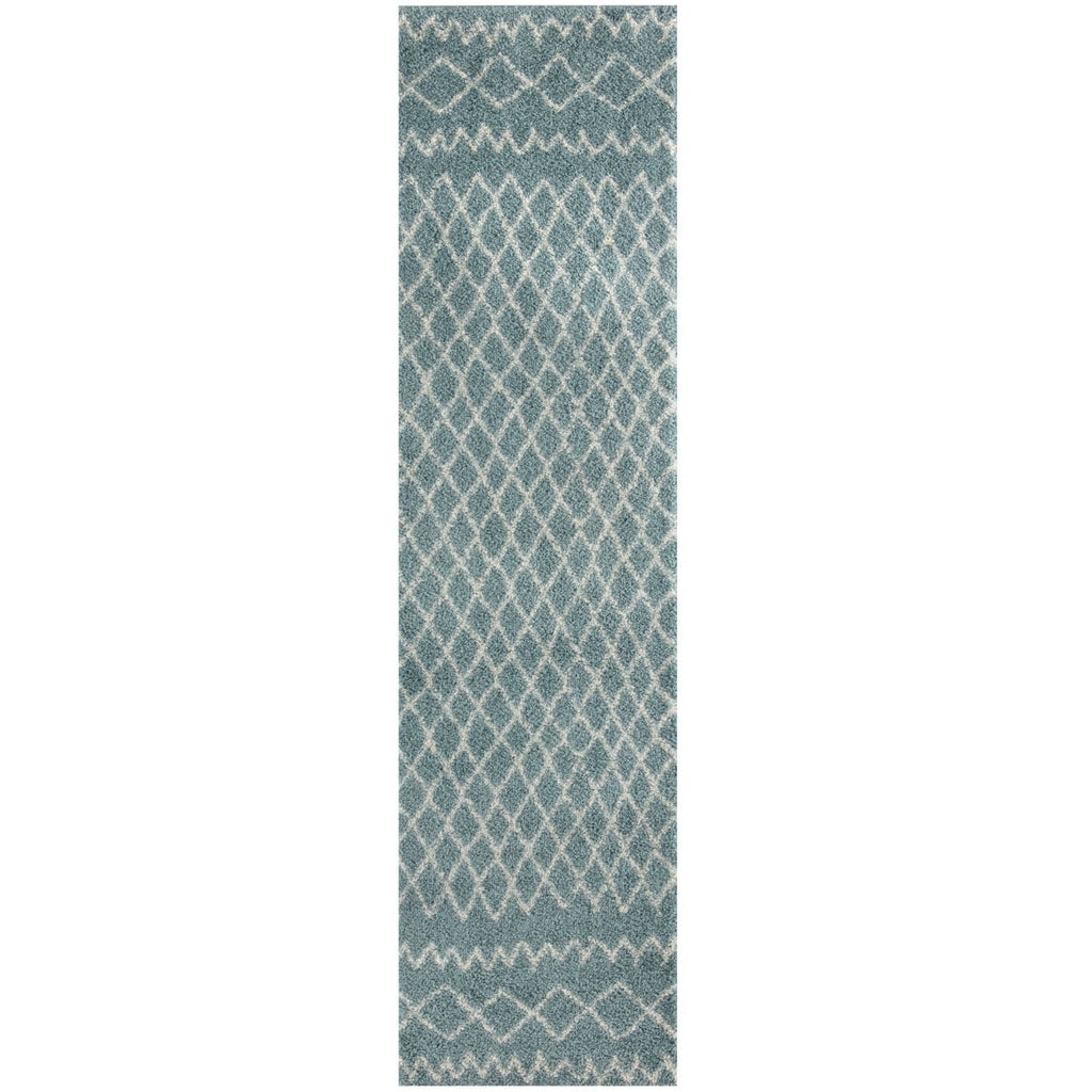Moroccan Duck Egg Blue Shaggy Rug