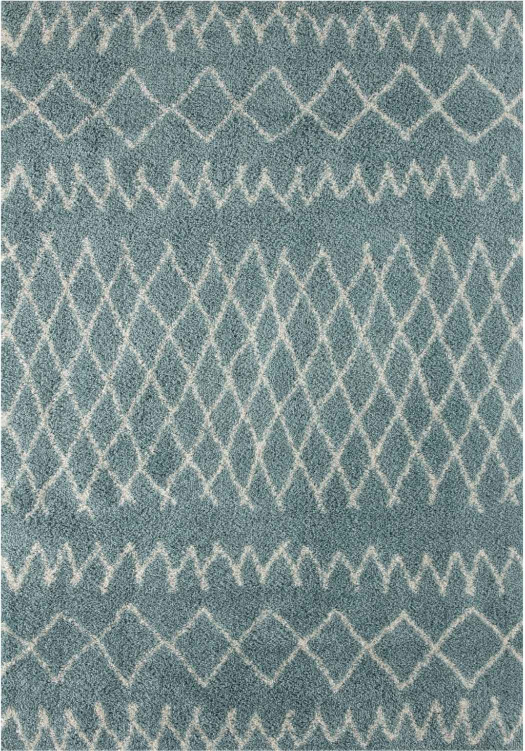 Moroccan Duck Egg Blue Shaggy Rug