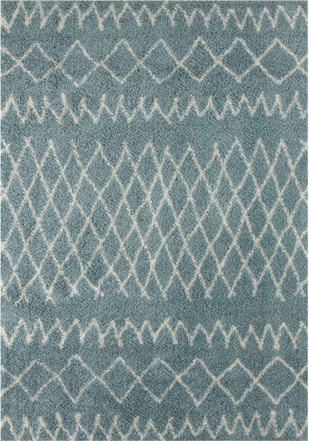 Moroccan Duck Egg Blue Shaggy Rug