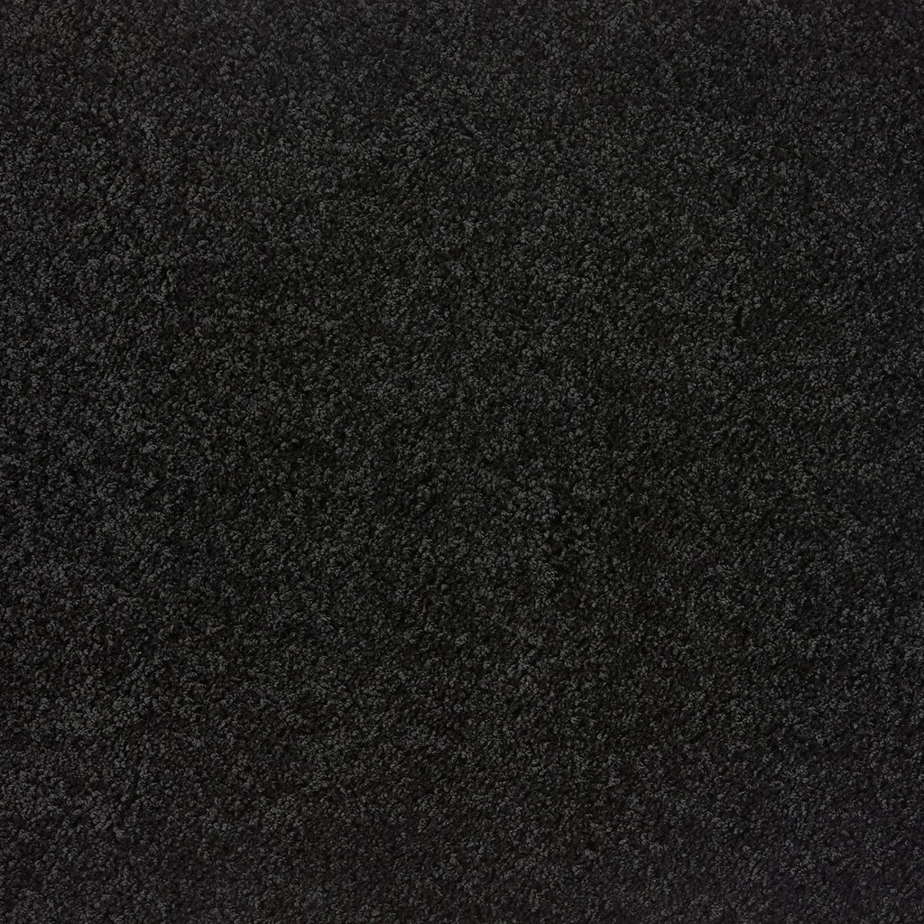 Washable Black Shaggy Rug