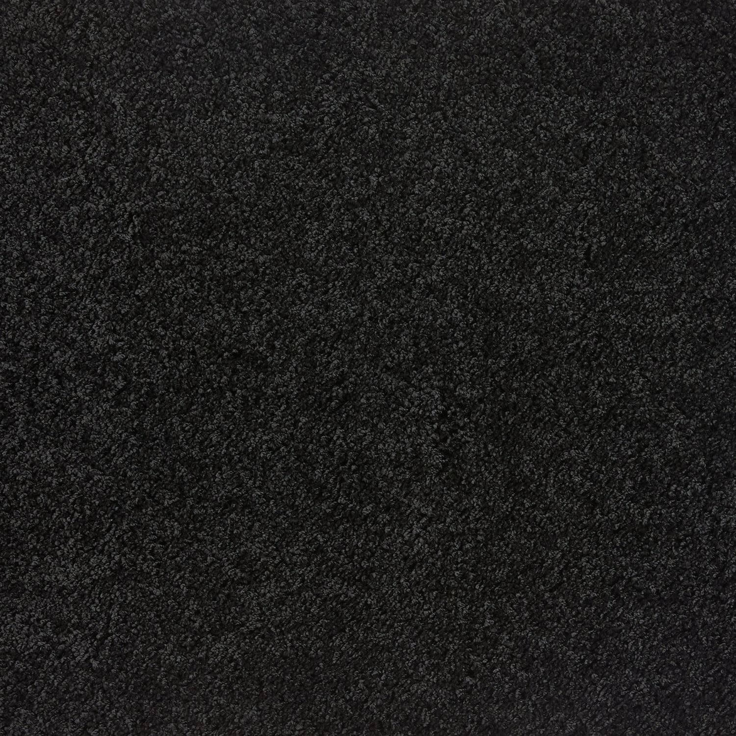 Washable Black Shaggy Rug