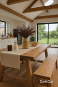 Farmhouse Dining Table With Bench