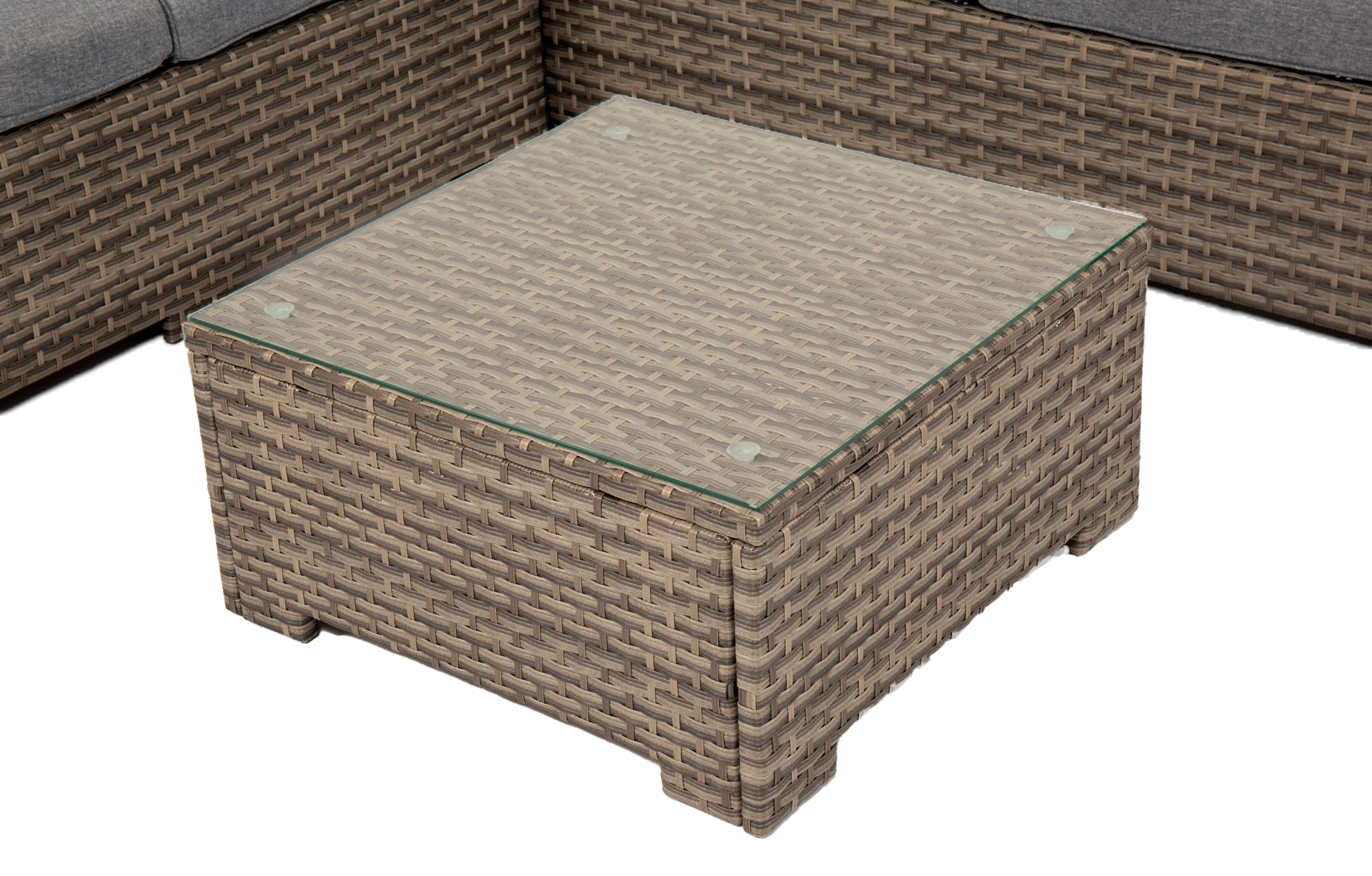 Chesterton Grey 5 Seater Corner Rattan Garden Sofa Lounge Set and Cover Bundle