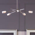 Abira 5 Frosted Glass Shade Pendant Lamp
