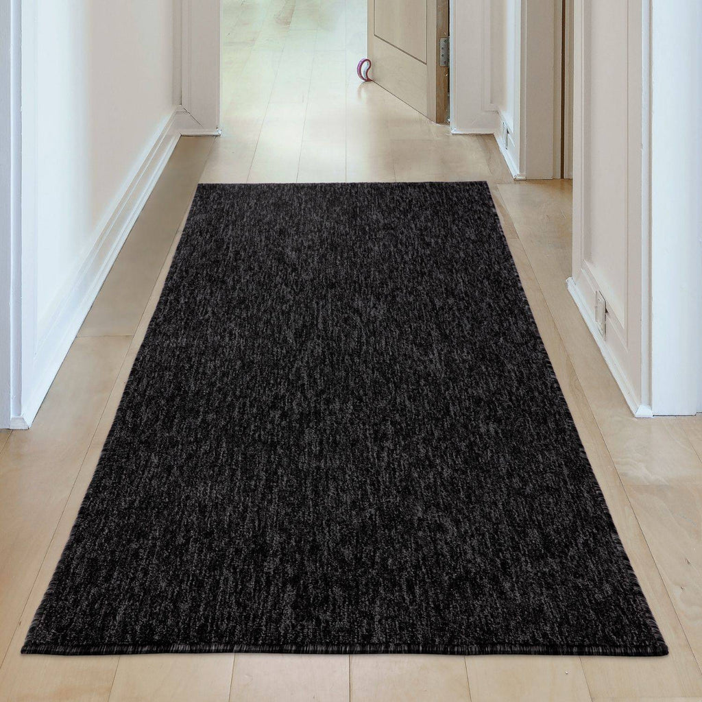 Flex Dark Grey Low Pile Solid Rug