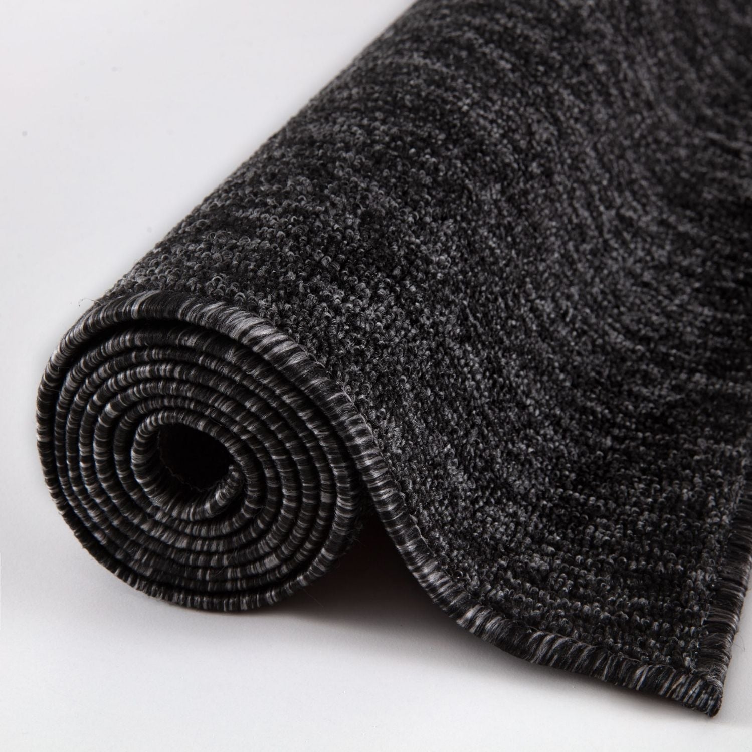 Flex Dark Grey Low Pile Solid Rug