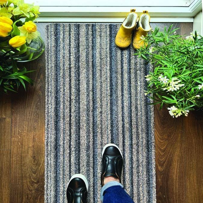 Washable Ribbon Mat in Multicolour Cotton