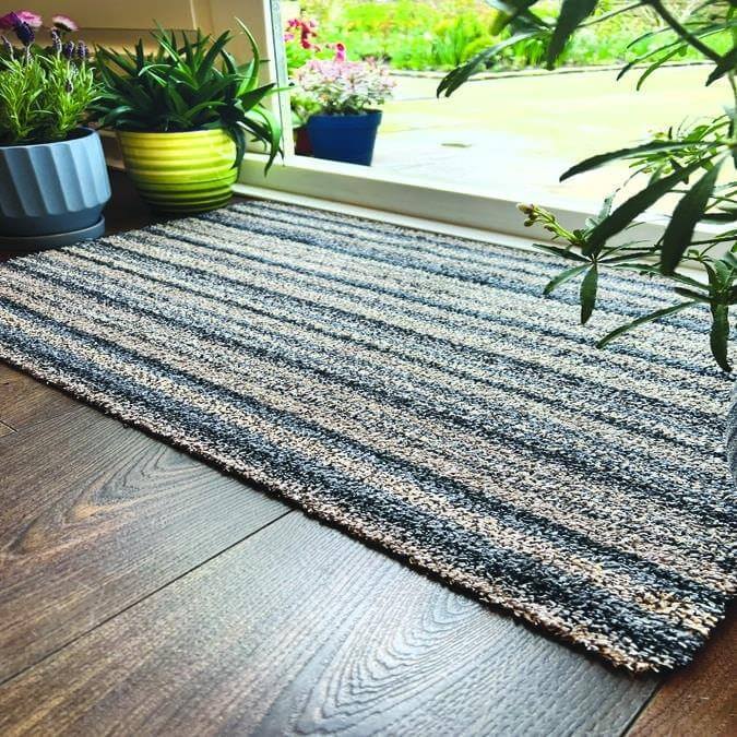 Washable Ribbon Mat in Multicolour Cotton