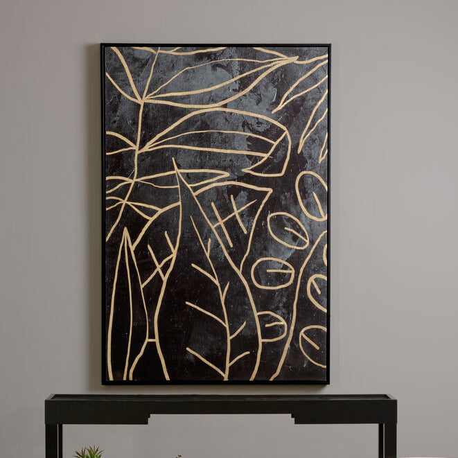 Astratto Canvas Black & Gold Wall Art