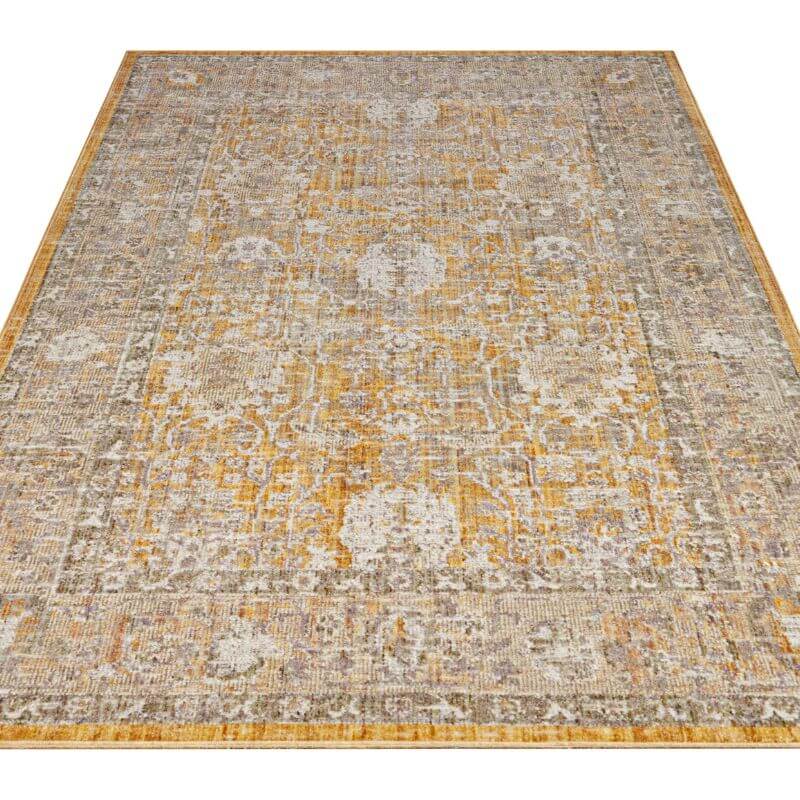 Indoor Outdoor Alexandria Yellow Vintage Rug