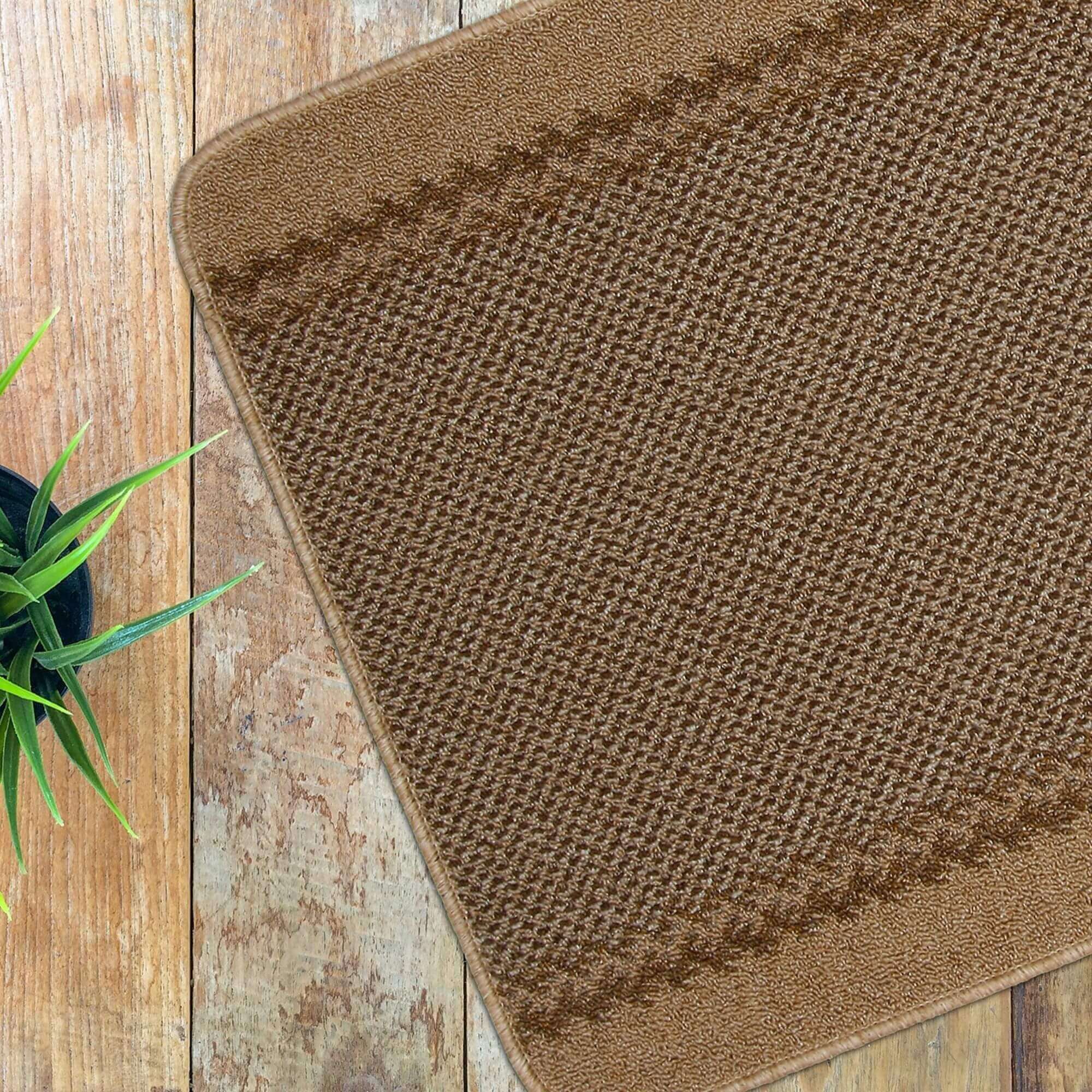 Washable Bordered Beige Modern Rug
