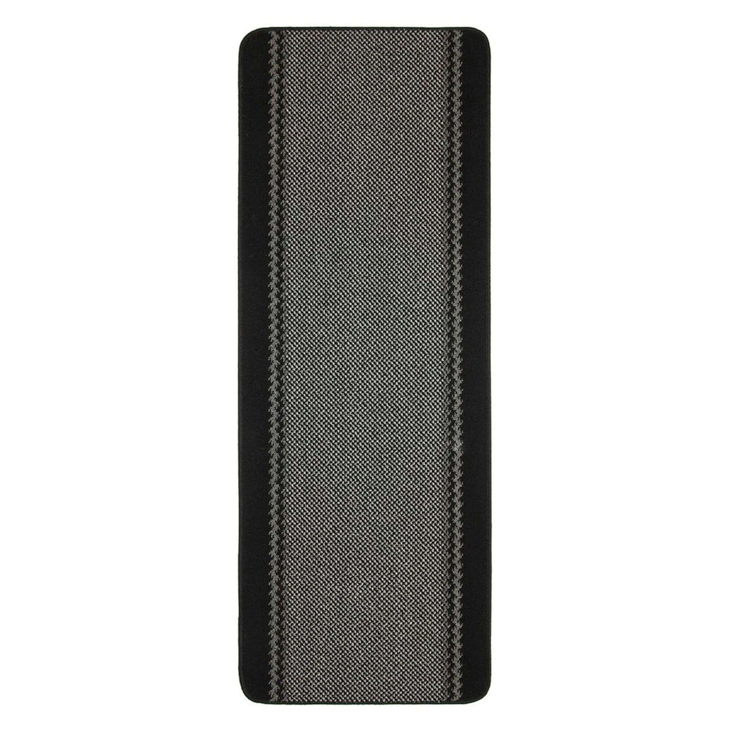 Washable Bordered Black Rug | 116Bl