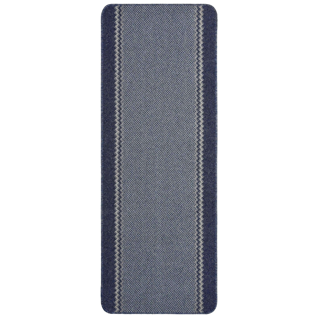 Washable Bordered Blue Rug | 116Blu
