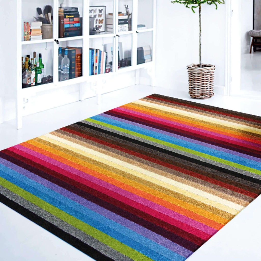 Alya Striped Multicolour Rug