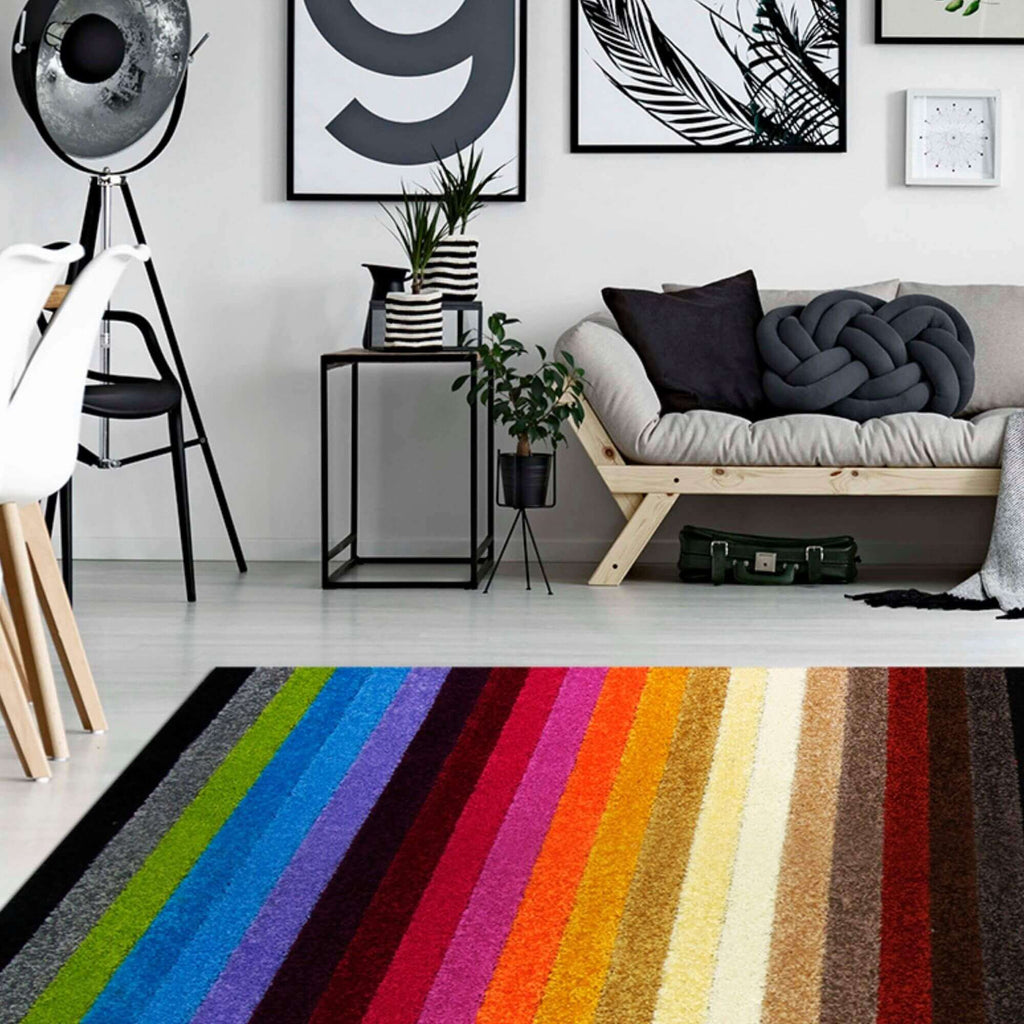 Alya Striped Multicolour Rug