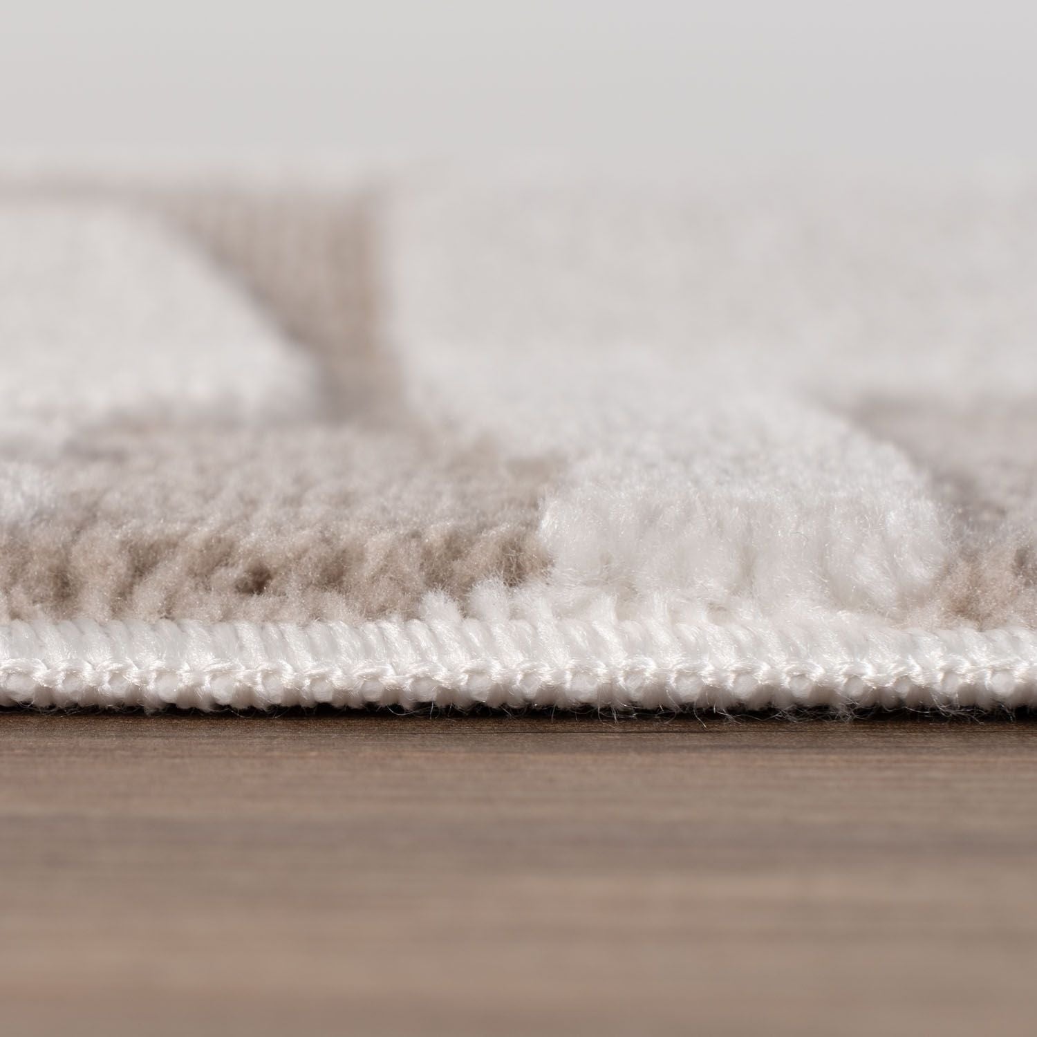 Loft Abstract Beige Jute Cream Contemporary Rug