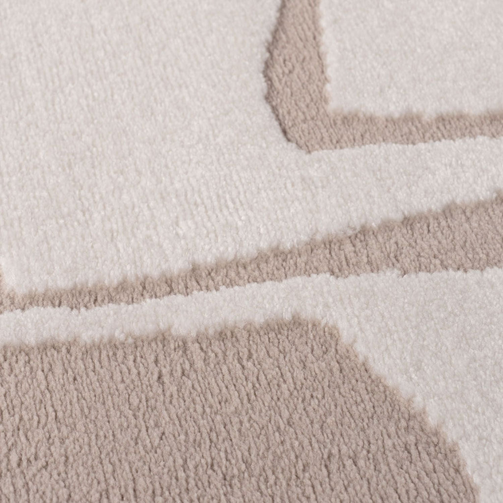 Loft Abstract Beige Jute Cream Contemporary Rug