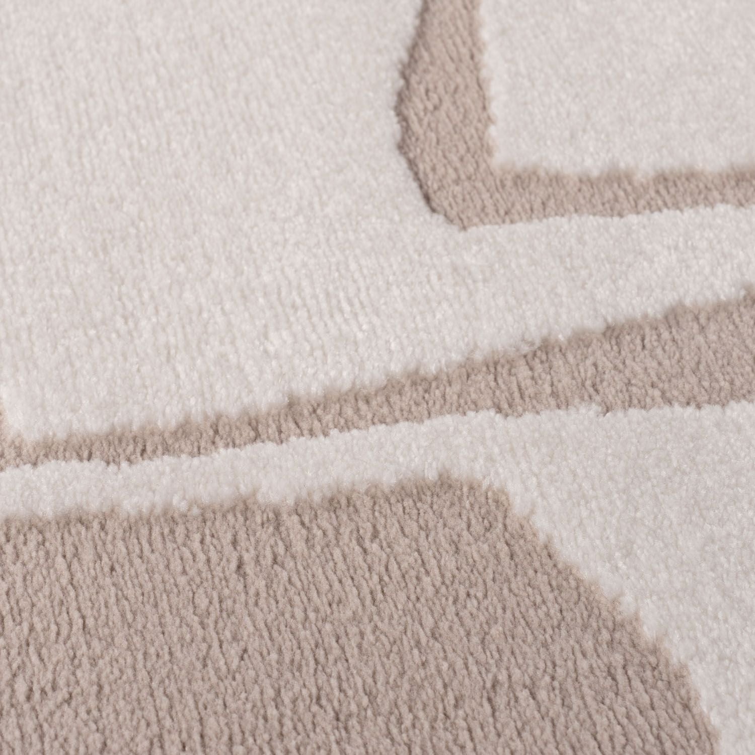 Loft Abstract Beige Jute Cream Contemporary Rug